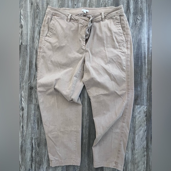 J. Jill Pants - J. Jill Cropped Straight Leg Khaki Pants